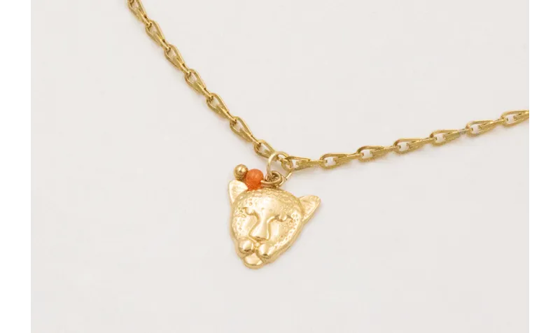 Solitario ACERO INOX. Cadena eslabón gota zig-zag 