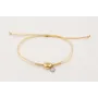 Pulsera ACERO INOX. Hilo metalico color dorado con