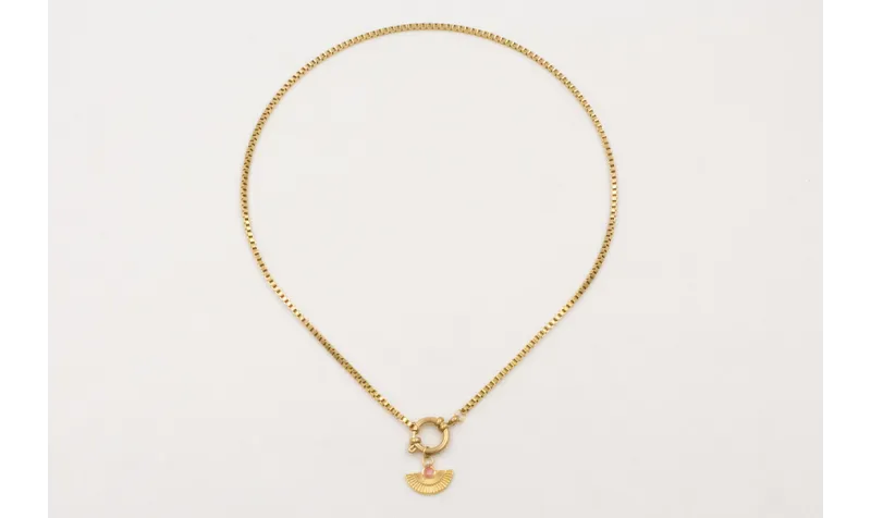 Collar ACERO INOX. Cadena eslabón cuadrado con col