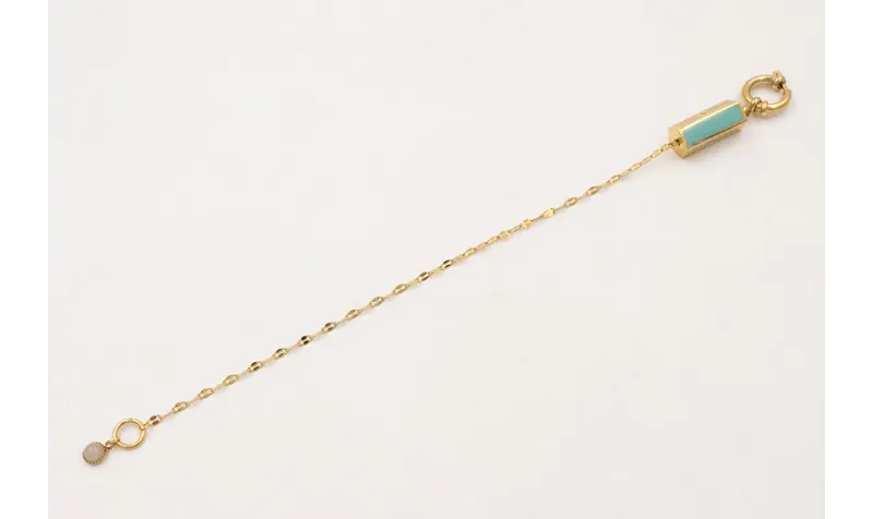 Pulsera ACERO INOX. Cadena eslabón ovalado con tub