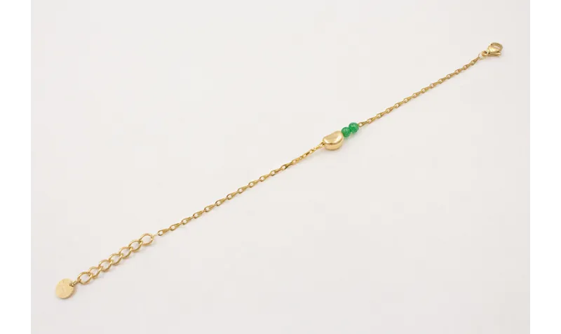 Pulsera ACERO INOX. Cadena eslabón gota zig-zag co