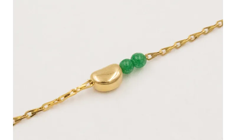 Pulsera ACERO INOX. Cadena eslabón gota zig-zag co