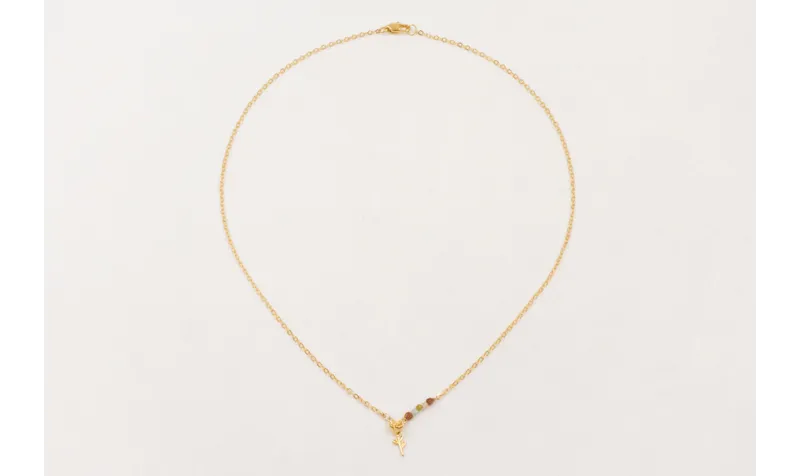 Collar ORO 18K. Cadena eslabón pequeño con colgant