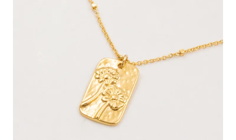 Solitario ORO 18K. Cadena micro bola con colgante 