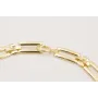 Collar cadena eslabones rectangular dorado con cad