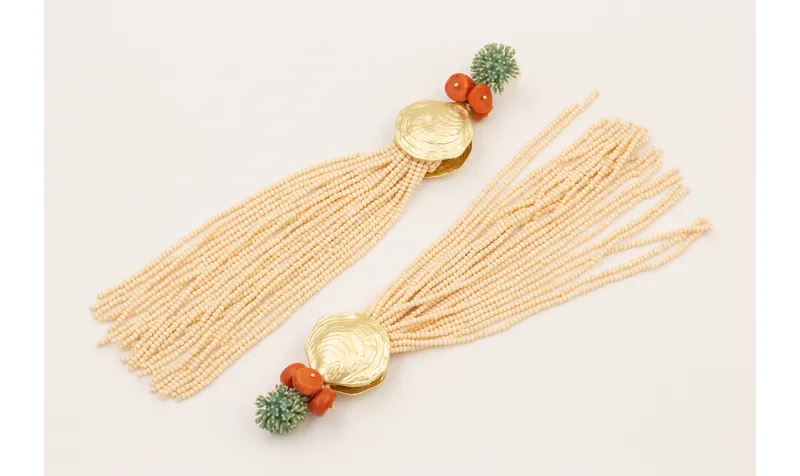 Pendientes perno nenufar esmaltado menta,discos co