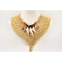 Collar malla pico con colgante scaracolas bordes d