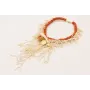 Collar discos tallo coral con ramas de coral abalo