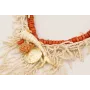 Collar discos tallo coral con ramas de coral abalo