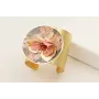 Brazalete con disco estampado flores rosas y ramas
