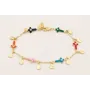 Pulsera cadena cruces de corlores con ojos turcos 