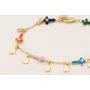 Pulsera cadena cruces de corlores con ojos turcos 