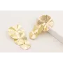 Pendientes nenufar en disminución dorado mate.
