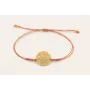 Pulsera nudo serpiente hilo metalico oro rosa con 