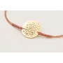Pulsera nudo serpiente hilo metalico oro rosa con 