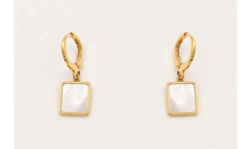 Pendientes cierre aro baño ORO18K-3 micras, colgan