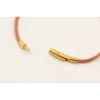 Pulsera hilo metalico oro rosa con tubo curvado ac