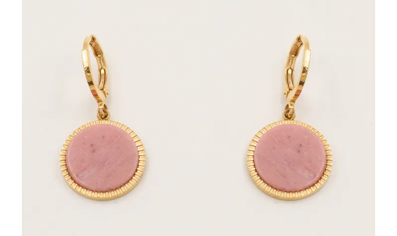 Pendientes cierre aro baño ORO18K-3 micras, colgan