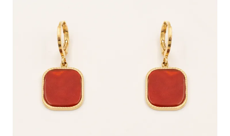 Pendientes cierre aro baño ORO18K-3 micras, colgan