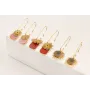 Pendientes gancho semicerrado con colgantes concha