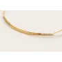 Pulsera nudo serpiente hilo metalicos dorado y pla
