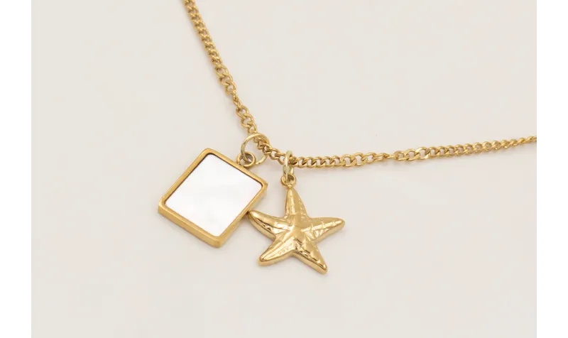 Collar cadena acero inoxidable con colgante estrel