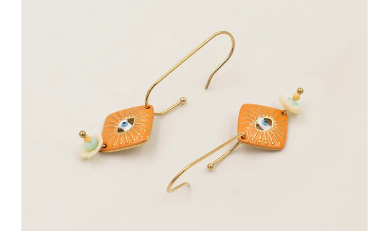 Pendientes acero inoxidable gancho semicerrado con