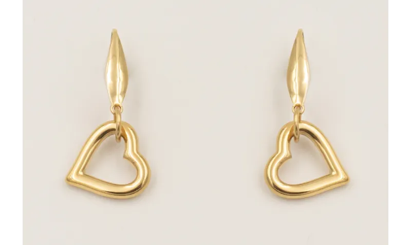 Pendientes acero inoxidable gancho gota con colgan