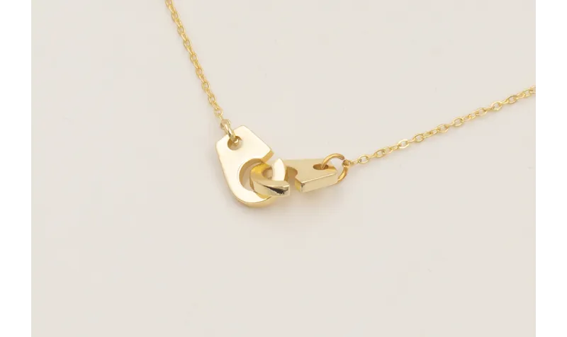 Solitario cadena eslabón pequeño con colgante espo