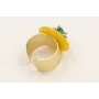 Anillo dorado mate con disco cuarzo amarillo y bur