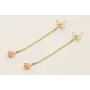 Pendientes lazada con cadena de strass mini crista