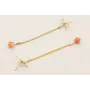 Pendientes lazada con cadena de strass mini crista