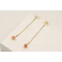 Pendientes lazada con cadena de strass mini crista
