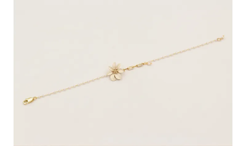 Pulsera cadena perlas, cadena strass bagette crist