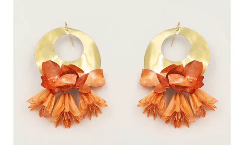 Pendientes gancho sencillo con disco donut lenteju