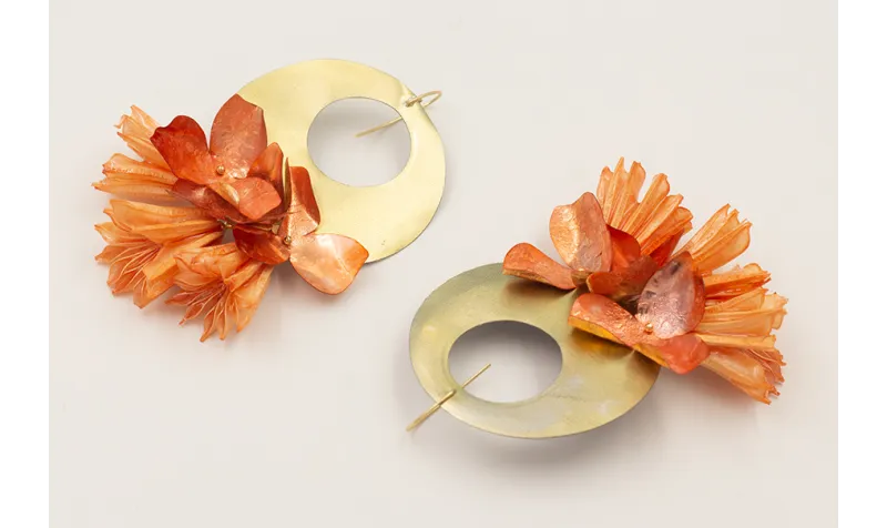 Pendientes gancho sencillo con disco donut lenteju