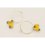 Pendientes aro dorado con colgante vespa esmaltada