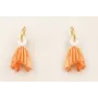 Pendientes aro cerrado con flor natural campanilla