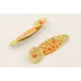 Pendientes flor grande con flor de resina coral, c