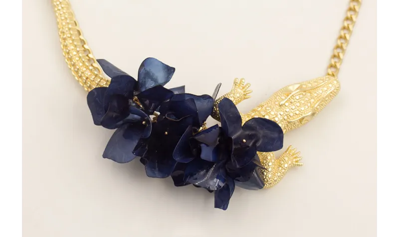 Collar cadena eslabón retorcido dorado mate, cocod