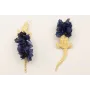 Pendientes cocodrilo con flores de lenejuelas azul