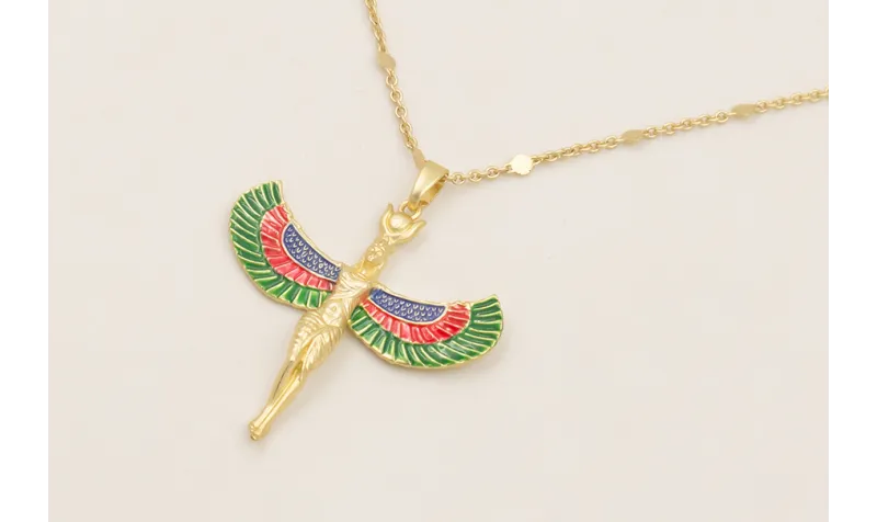 Solitario cadena chapitas doradas mate con colgant