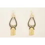Pendientes colgante lagrima piel tigre, caden stra