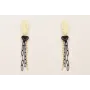 Pendientes fleco cadena esmalte negra, cadena boli