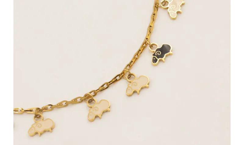 Collar ACERO INOXIDABLE cadena eslabón gota con co