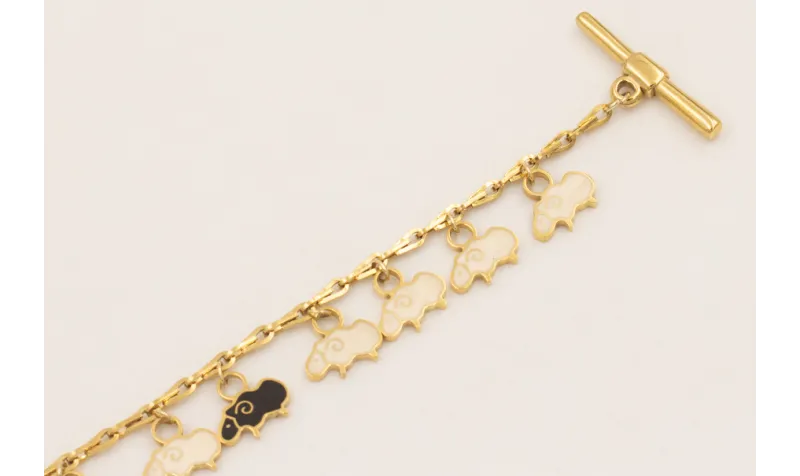 Pulsera ACERO INOXIDABLE cadena eslabón gota con c