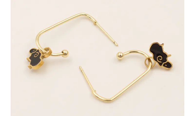 Pendientes ACERO INOXIDABLE perno anzuelo con colg