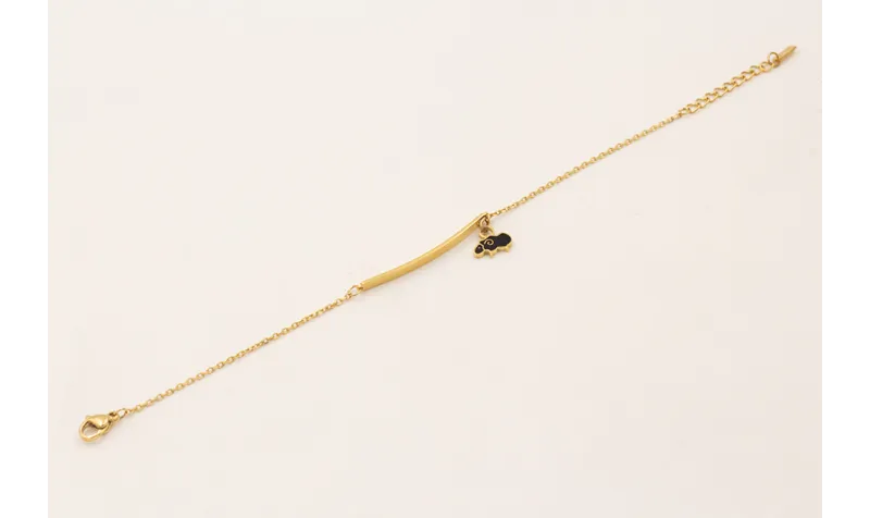 Pulsera ACERO INOXIDABLE chapa rectangular con col