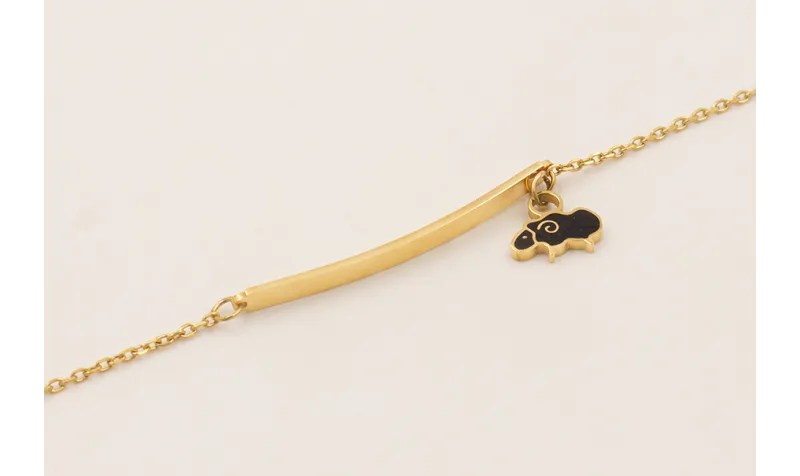 Pulsera ACERO INOXIDABLE chapa rectangular con col