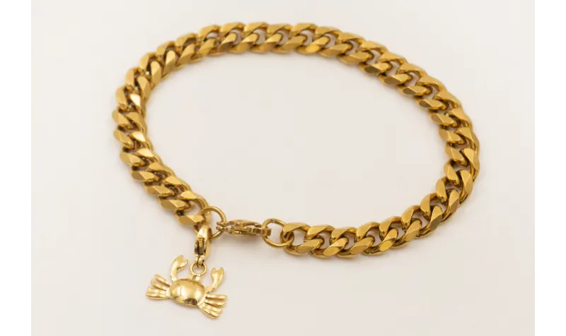 Pulsera completa ACERO INOXIDABLE eslabón grueso c